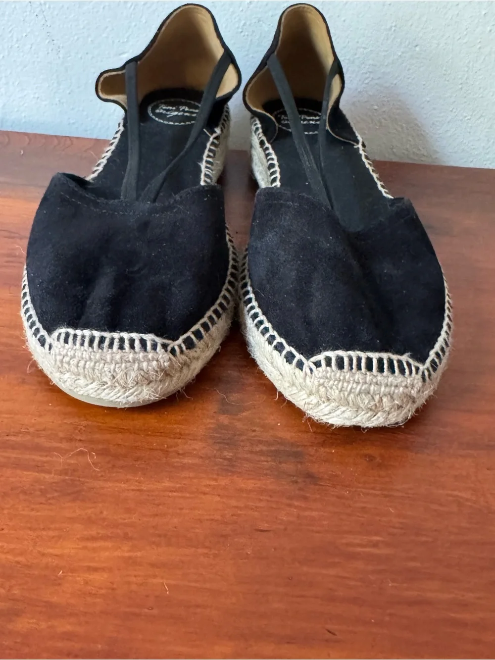NWOT Toni Pons Black Suede Erla -A Espadrille Flats size 41 / 10